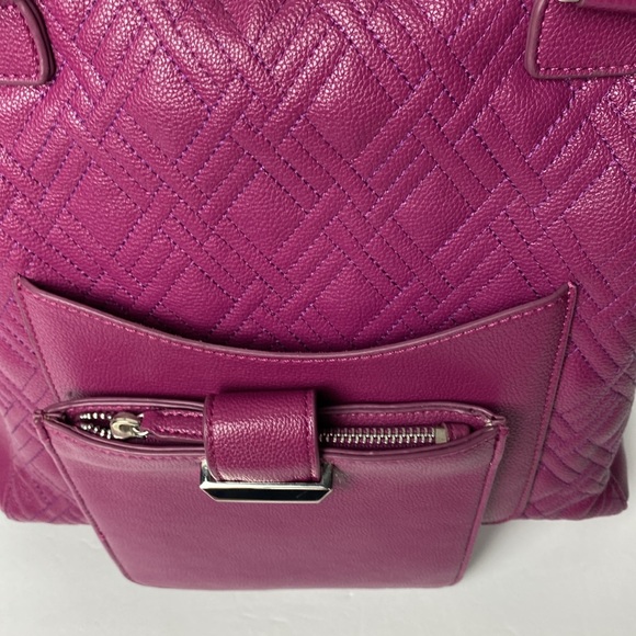 Snob Essentials Fuchsia Tote Handbag Removable zipper coin purse - Picture 9 of 12